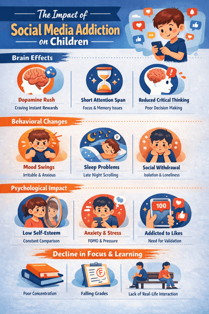 Social Media addiction infographics
